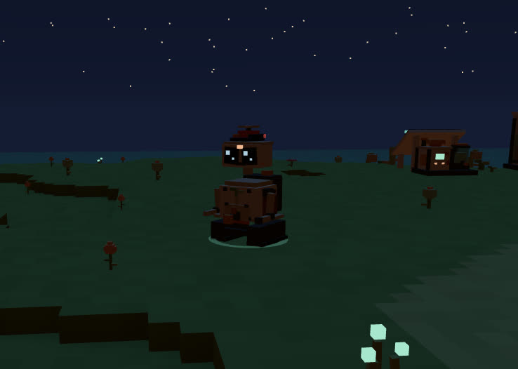 The base at night